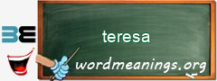 WordMeaning blackboard for teresa